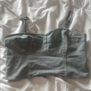 Striped Navy and White Women's Top